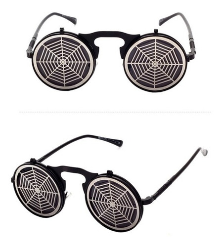Óculos Retro Spider Steampunk Aranha Cyber Cosplay Google Desenho Teia