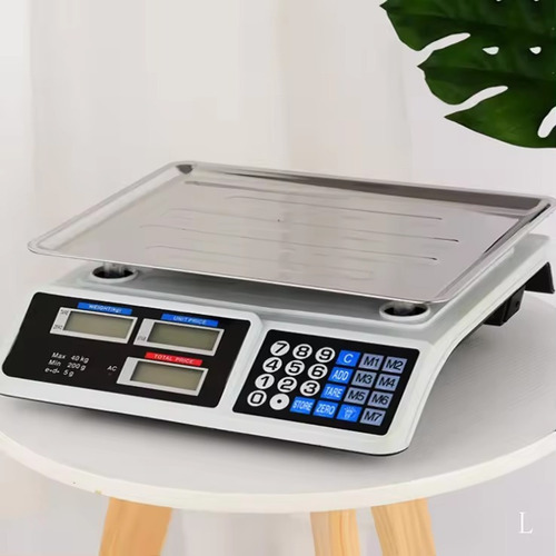 Balanza Digital Recargable De Mercado Hasta 40kg