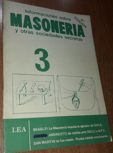 Libro Revista Informaciones Sobre La Masoneria N°3  Año 1981