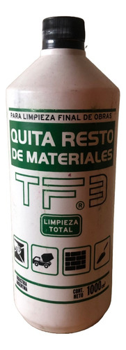 6 Unid Quita Resto De Materiales, Limpieza De Obras Tf3 1 Lt