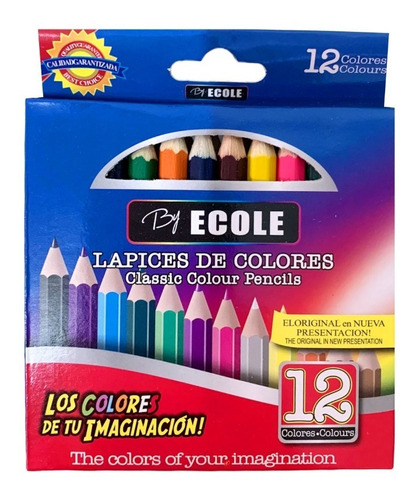 Lápices De Colores Cortos Caja X 12 Colores Pack X20 Cajitas