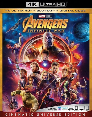 Marvel Avengers Infinity War 4k Uhd Blu-ray