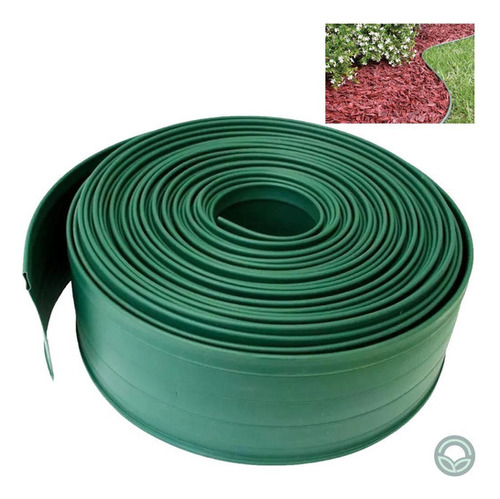 Separador Grama Limitador Jardim Borda 10cm X 50m Nacional Cor Verde-escuro