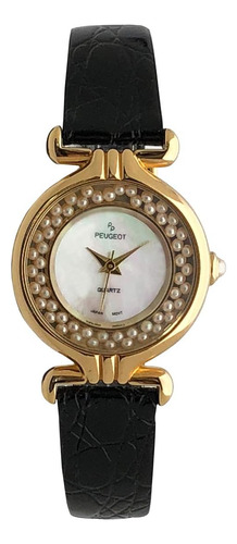 Peugeot Reloj De Pulsera Para Mujer Chapado En Oro De 14 Qui