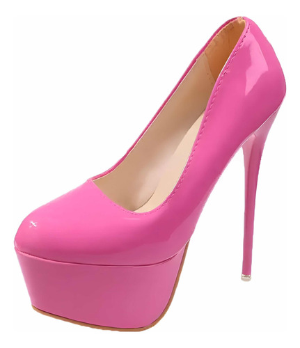 En Stock Abfa Shop Talla 40 Zapatos Plataforma Taco Ag Rosa