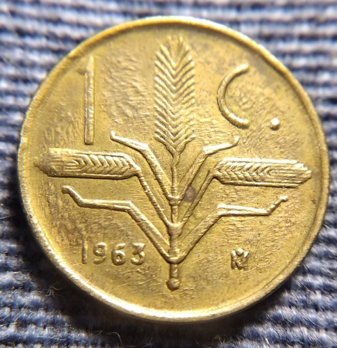 Moneda Un Centavo Espiga 1963, En Bronce 16mm. (Usado)