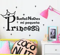 Comprar Vinilos Decorativos Infantil Frase Princesas Respaldo Cama 