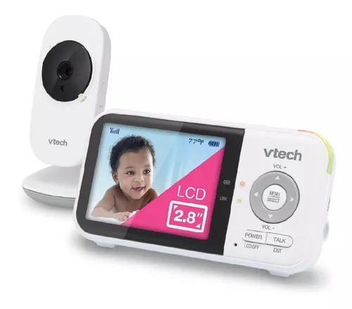 Monitor de bebé con cámara y audio, 5 720P HD Video Baby Monitor sin WiFi,  prueba de Hack, zoom remoto/Pan/Tilt, batería de 5000mAh