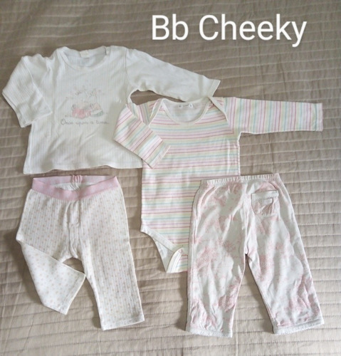 Lote 4 Prendas De Bebé Marca Bb Cheeky Talle L Para 9/12 Mes