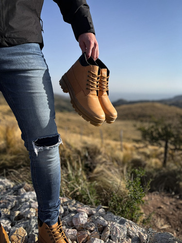 Borcego Bota De Cuero De Hombre Libertarios