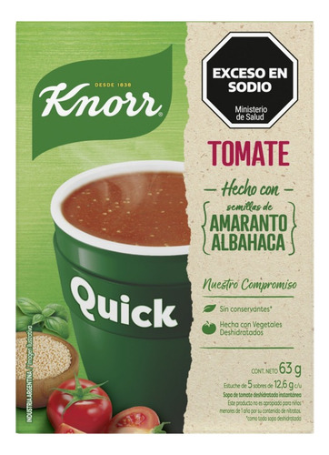 Knorr Sopa Instantanea Quick Tomate X 5 Sobres