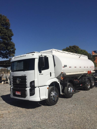 Imagem 2 de 15 de Caminhão Tanque Volkswagen 24.250 6x2 (constellation) Branco