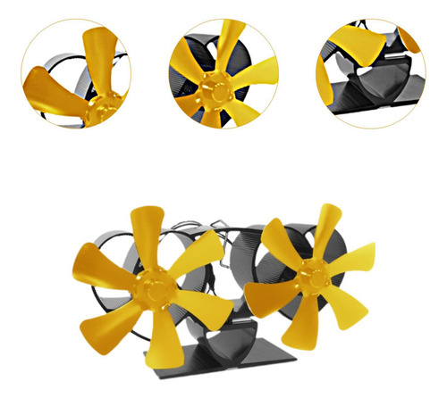 Ventilador De Chimenea Multiusos No Eléctrico Con Dorado