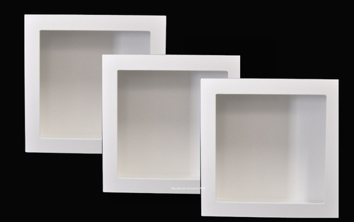 Trio De Nicho Quadrado 24x24x12 Madeira Mdf Pintado