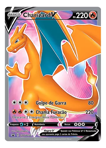 Carta Pokemon Charizard V Português Card Original Copag