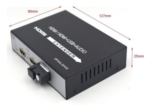 Kit Extender Extensor Fibra Optica Hdmi 20km Full Hd 1080p