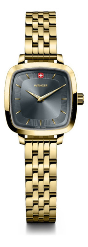 Wenger Reloj Vintage Classic 27 Mm, Dorado Color del fondo Negro