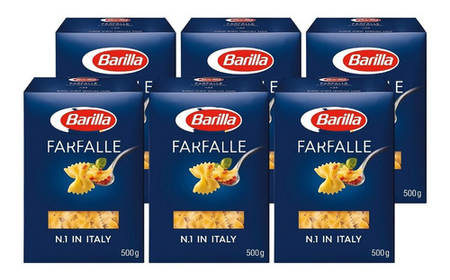 Fideos Farfalle Barilla Pack X 6 X 500g. - Italianos
