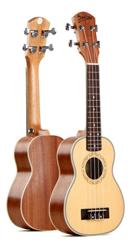 Ukulele Soprano Deviser Acústico Uk21-50, Calidad Con Funda Color Natural