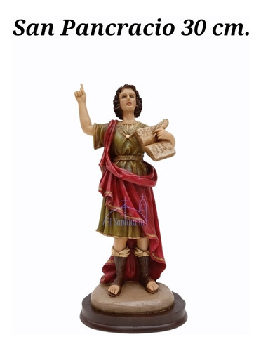 Imagen 1 de 5 de San Pancracio 30 Cm Finas Figuras De Poliresina