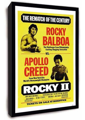 Rocky Balboa Y Apollo Creed Afiche Box - Laminas En Bastidor