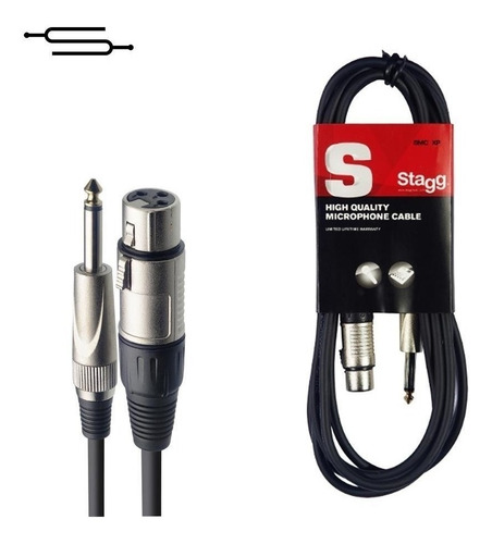 Imagen 2 de 6 de Cable Xlr (cannon) Plug Profesional 6 Metros Stagg Smc6xp Cu