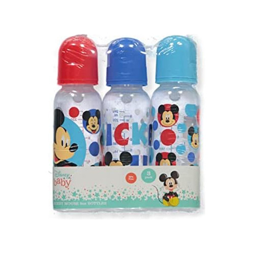 Set De 3 Biberones Bebé Mickey Mouse - 9 Oz - Estampad...