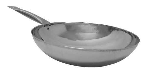 Wok Sarten De Acero Inoxidable Vima Mango De Acero 30 Cm