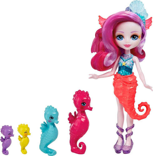 Enchantimals, Familia Caballitos Mar, Muñeca Para Niñas De 4