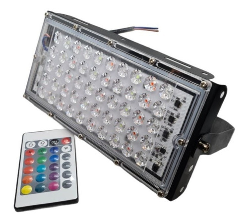 Foco Reflector Led De Colores Rgb C/contol Modelo Compacto