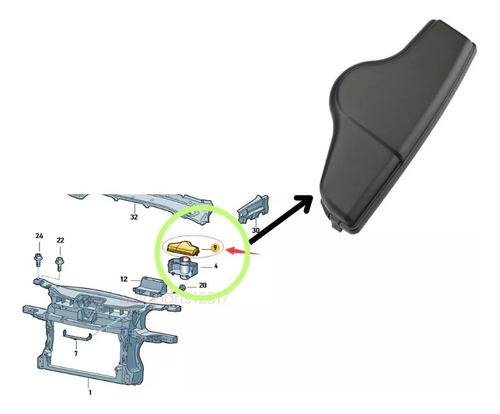 Tapa Ducto De Aire Oem Jetta Mk6 2.0 Audi A3