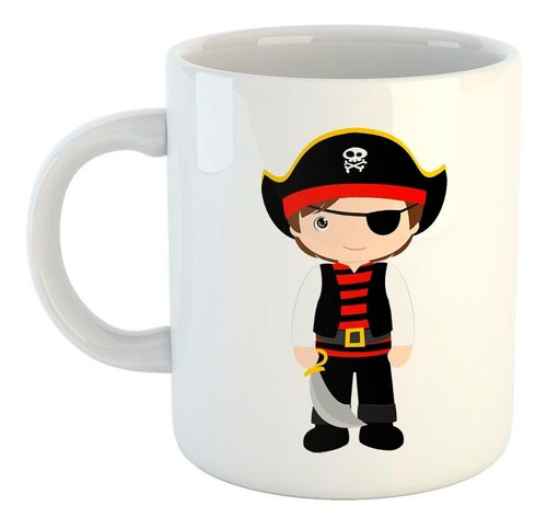 Taza De Ceramica Niño Pirata Dibujo Pirate Boy Caricatura