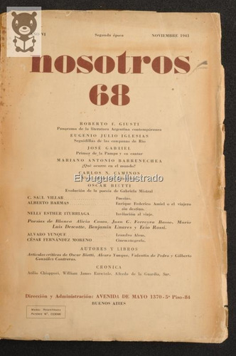 Nosotros 68 1941 Revista Literaria Analisis Critica