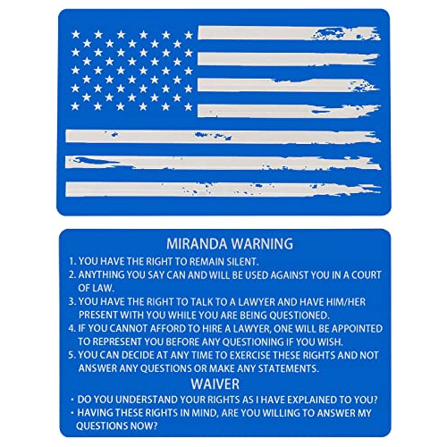 6 Tarjetas Metálicas De Miranda Bandera Americana Rota...