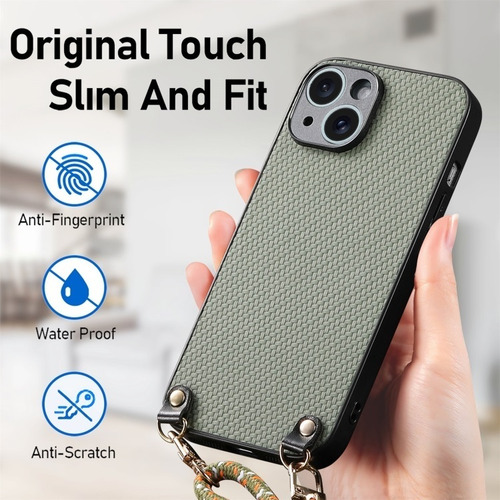 Funda Antirrayas Y Resistente Con Cordón For iPhone 15/16