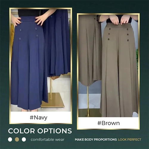 Pantalones De Pierna Ancha Para Mujer, Elegantes Pantalones