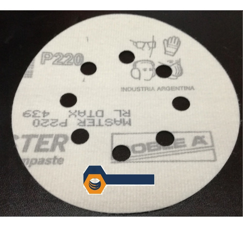 Imagen 4 de 9 de Lija C/velcro 125mm Lijadora Rotoorbital X50 Doble A 8perfo