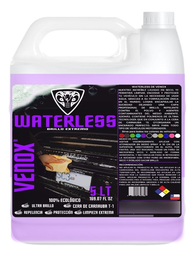 Lavado En Seco/waterless Profesional 5 Lt Venox