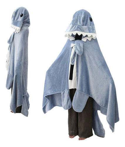/ Manta De Tiburón Usable Sudadera Con Capucha De Manta De