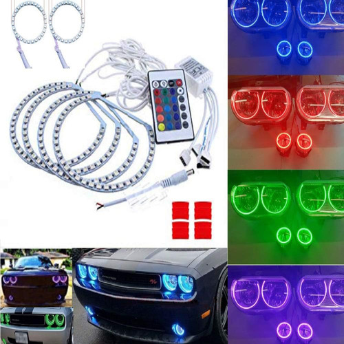 Qiuko 6 Unids Multicolor Led Angel Eye Light Halo Anillos De