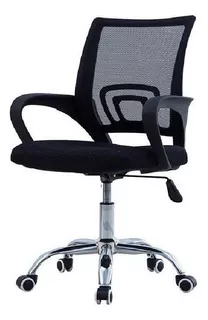 Silla de escritorio Shremwood 810 ergonómica negra con tapizado de mesh