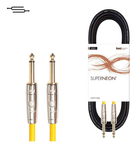 Cable Plug 3 Metros Guitarra Kwc Superneon 194 