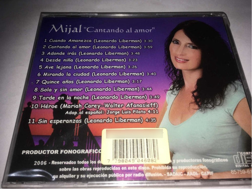 Mijal Cantando Al Amor Cd Nuevo Cerrado