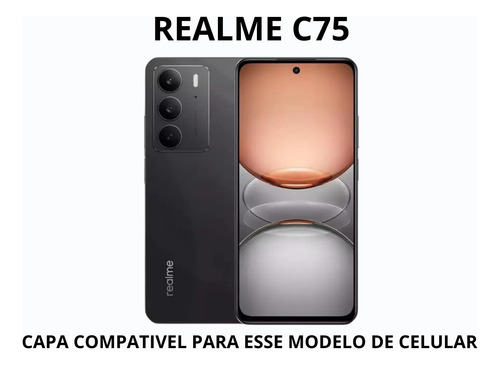 Capa Capinha Compativel Realme C75 - Silicone Aveludado