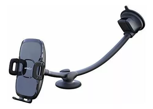 APPS2Car Soporte para teléfono de automóvil de cuello de cisne de 13  pulgadas, soporte de teléfono resistente para camión, brazo largo flexible