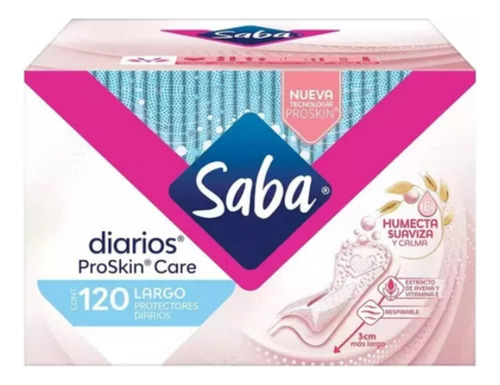 Pantiprotectores Saba Diarios Largos 40 Unidades