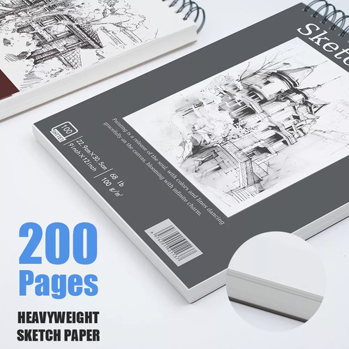 Cuaderno Dibujo Y Bocetos A4 + Cuaderno Bocetos En Blanco