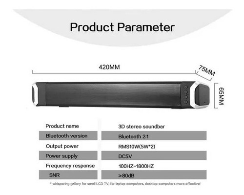 Imagen 4 de 6 de Parlante Barra De Sonido Bluetooth Tv Potente Calidad Smart