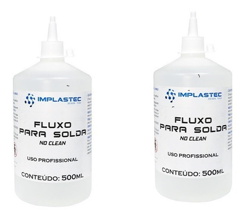 Fluxo Para Solda No Clean 1litro (2 X 500ml) Implastec