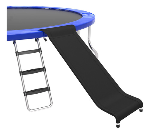Tobogán Ergonómico Y Escalera Para Cama Elástica Infantil Plateado